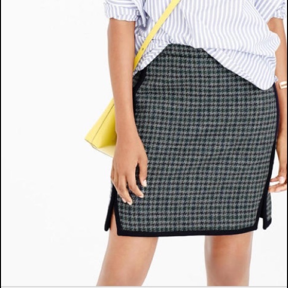 J. Crew Dresses & Skirts - J. CREW Wool Houndstooth Skirt